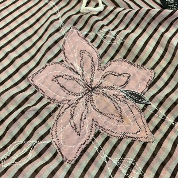 Lane Bryant Sheer Side Tie Kimono Sleeve Top 14/16 - Picture 2 of 5